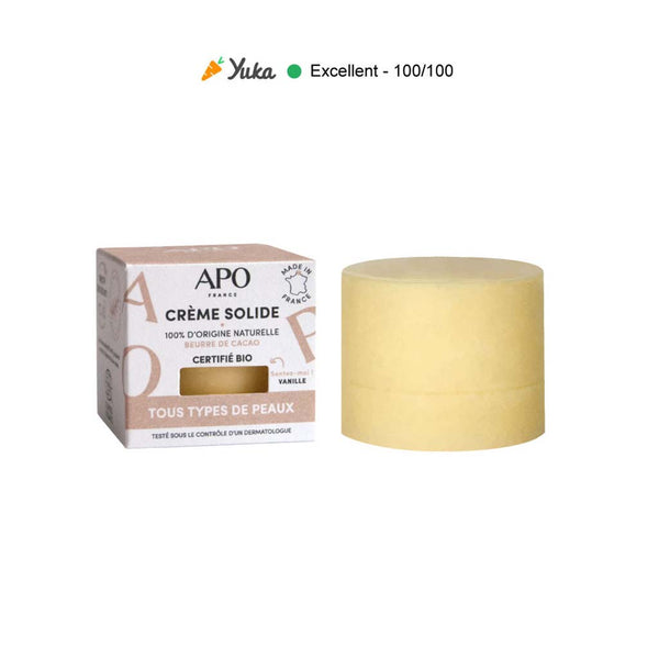 APO crème multi-usage solide d'origine naturelle pour tous types de peaux, bio 50g